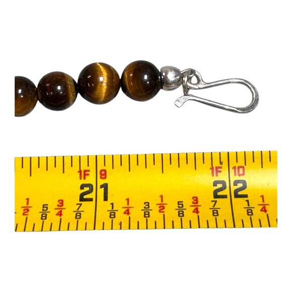 Jay King Tigers Eye Beaded Necklace & Bracelet Set DTR Sterling Silver Clasp Lot - Picture 5 of 14